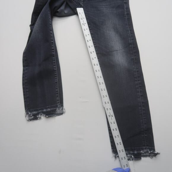 R13 Boy Straight Jeans in Strummer Black Size 24 - Picture 11 of 12